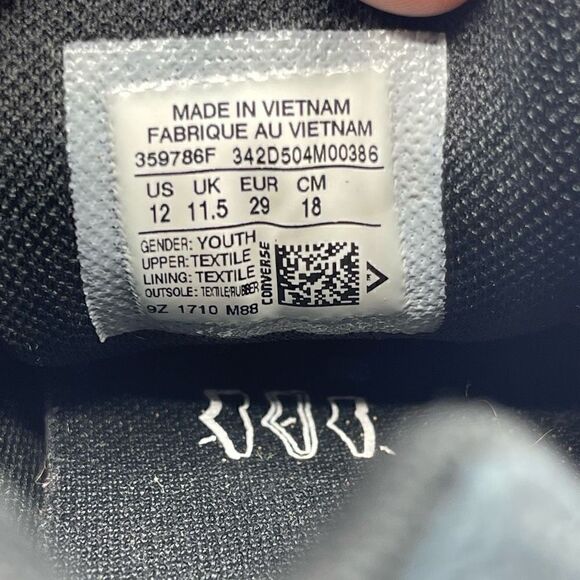 Converse All Star One Star black on black low sneakers - Kids 12 - Picture 9 of 9